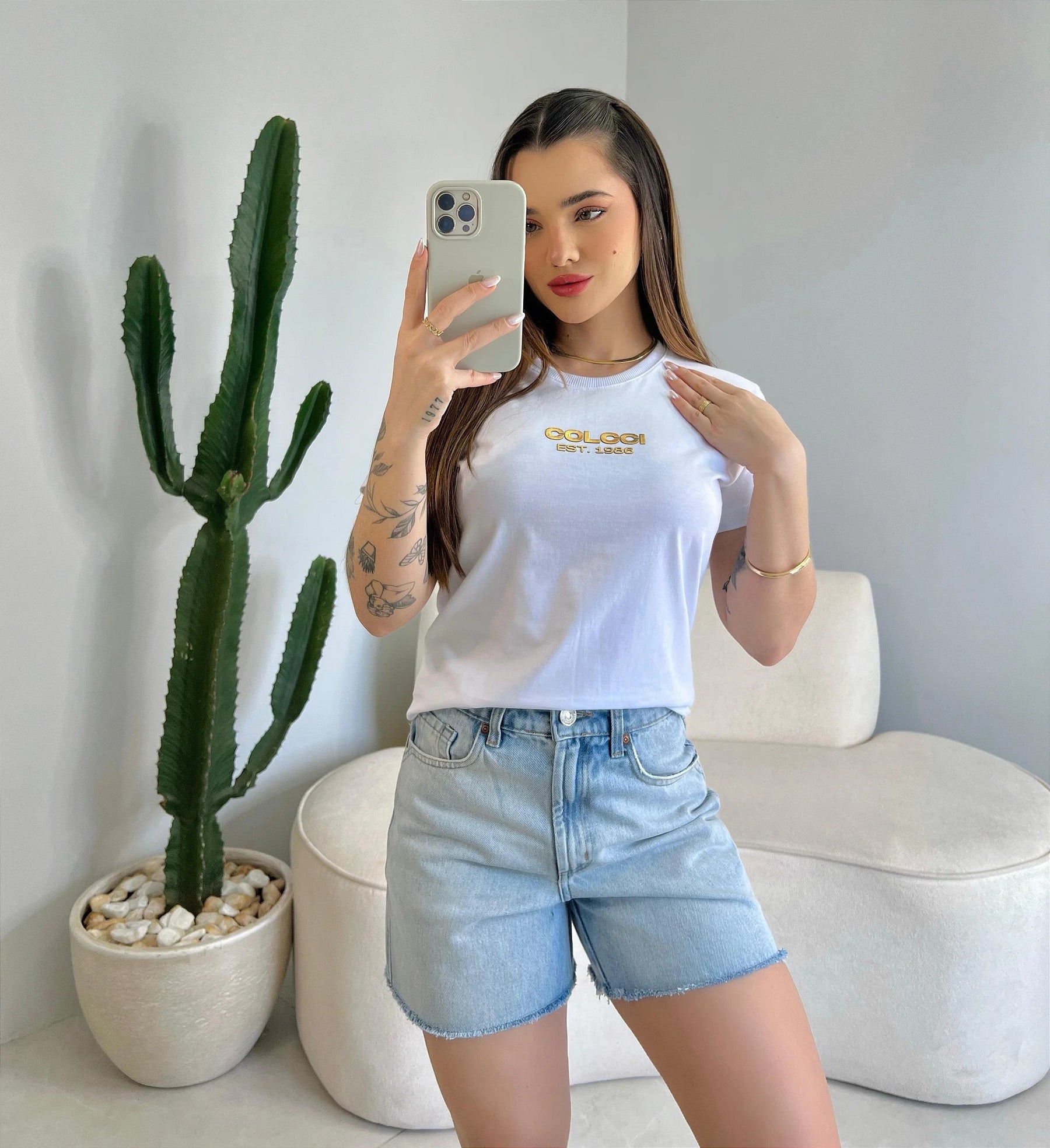 T-SHIRT COLCCI EST.1986 - BRANCO