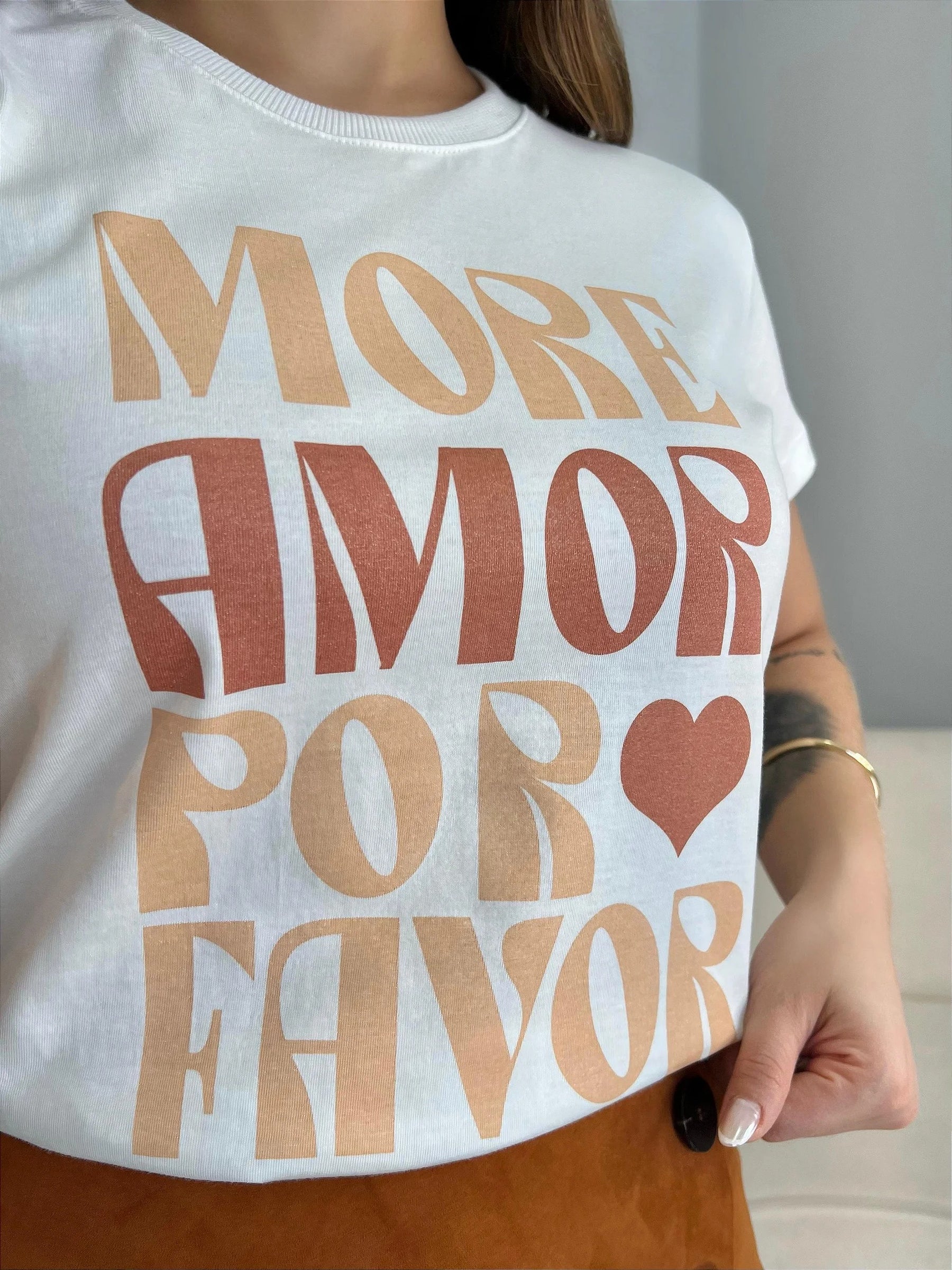 T-SHIRT AMORE AMOR - OFF WHITE