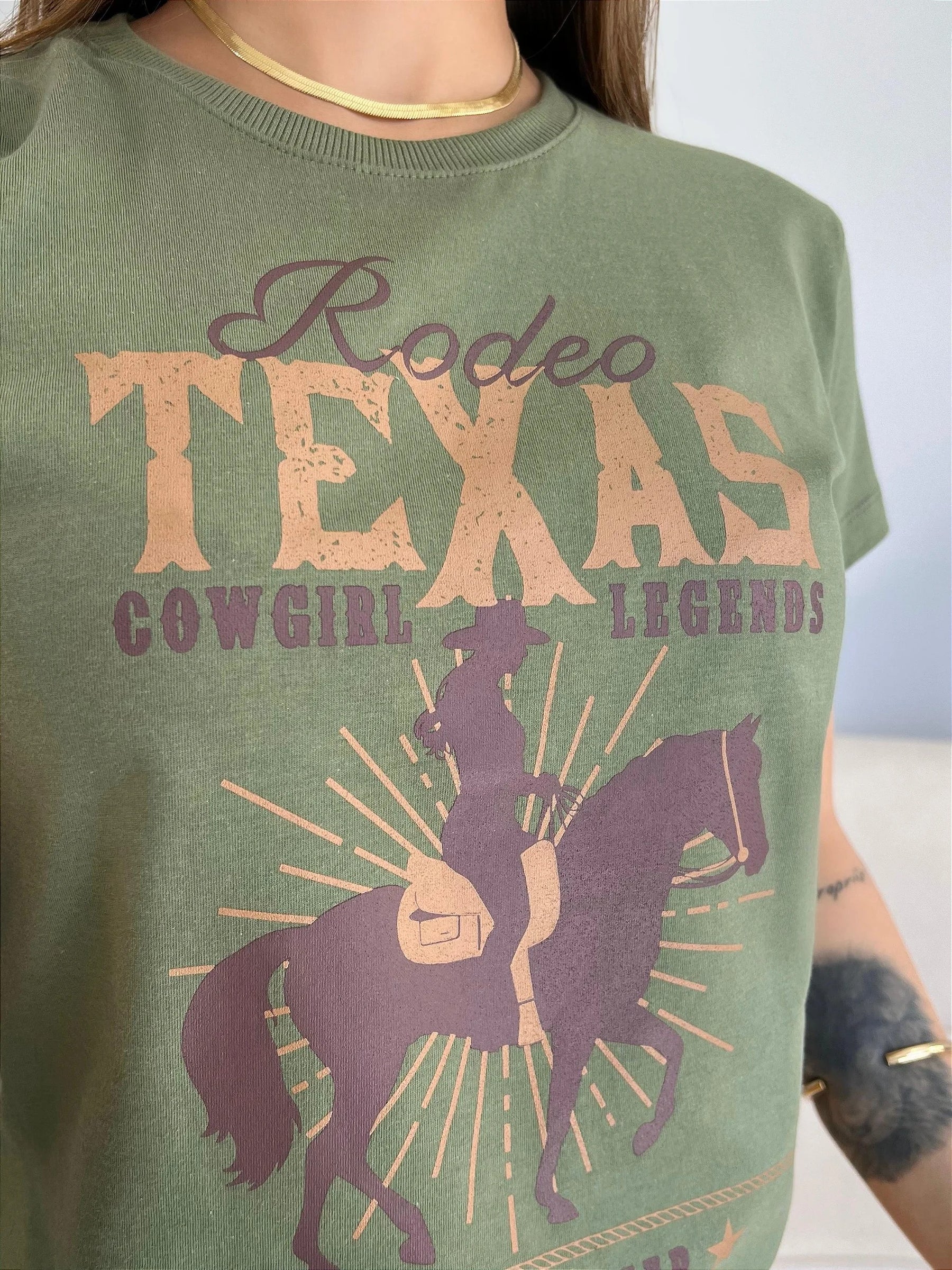 T-SHIRT RODEO TEXAS - FOLHA SECA