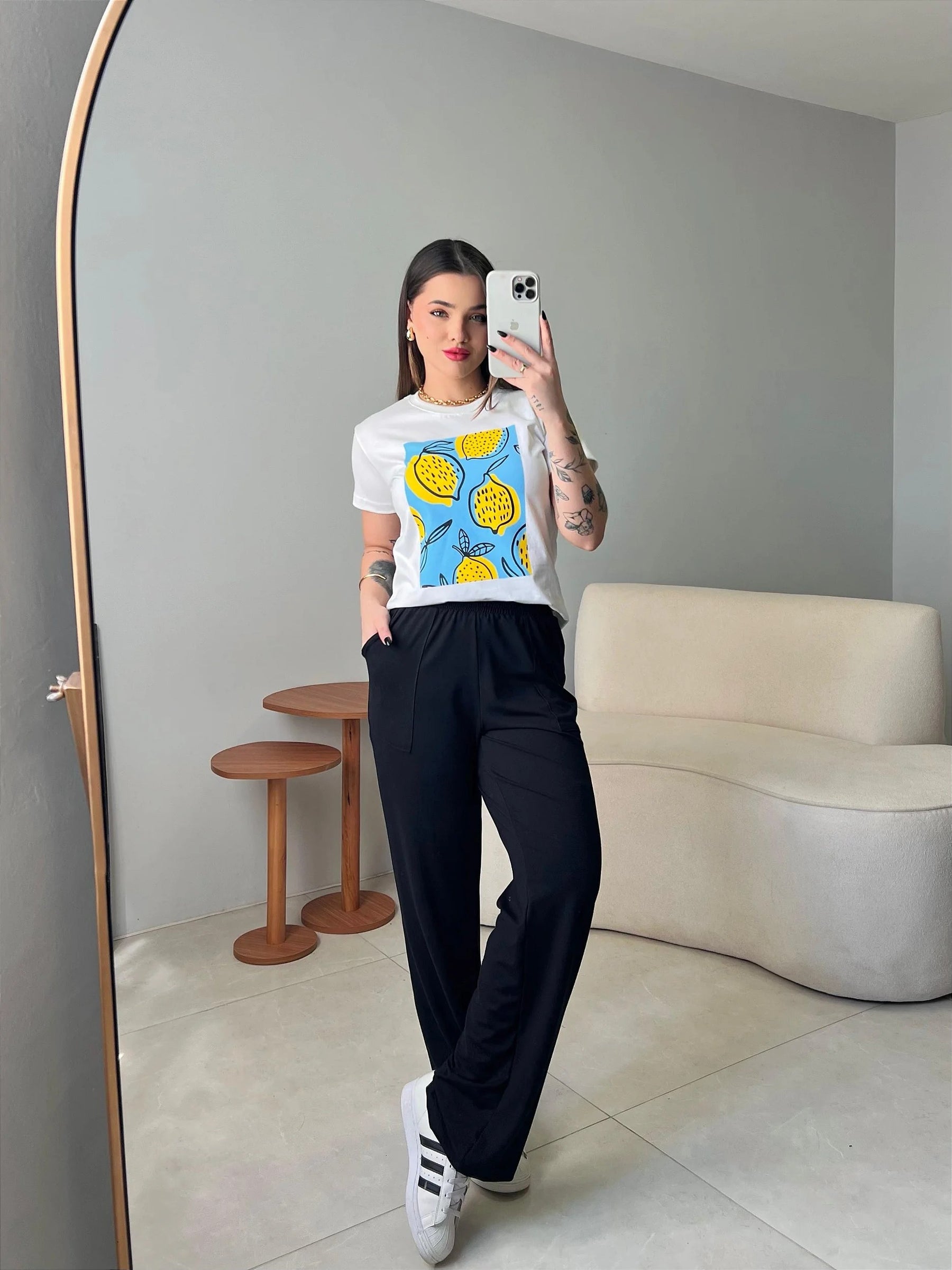 T-SHIRT LIMÕES - OFF WHITE