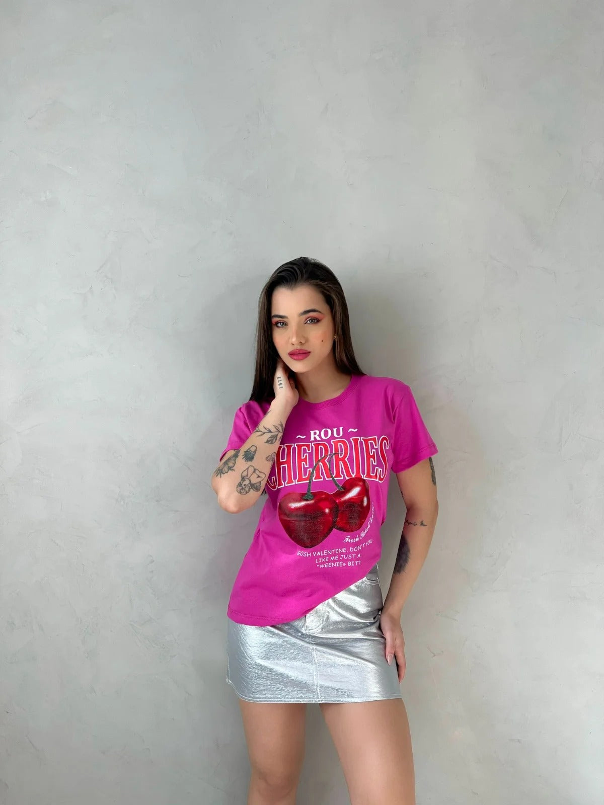 T-SHIRT ROU CHERRIES CEREJA - PENELOPE