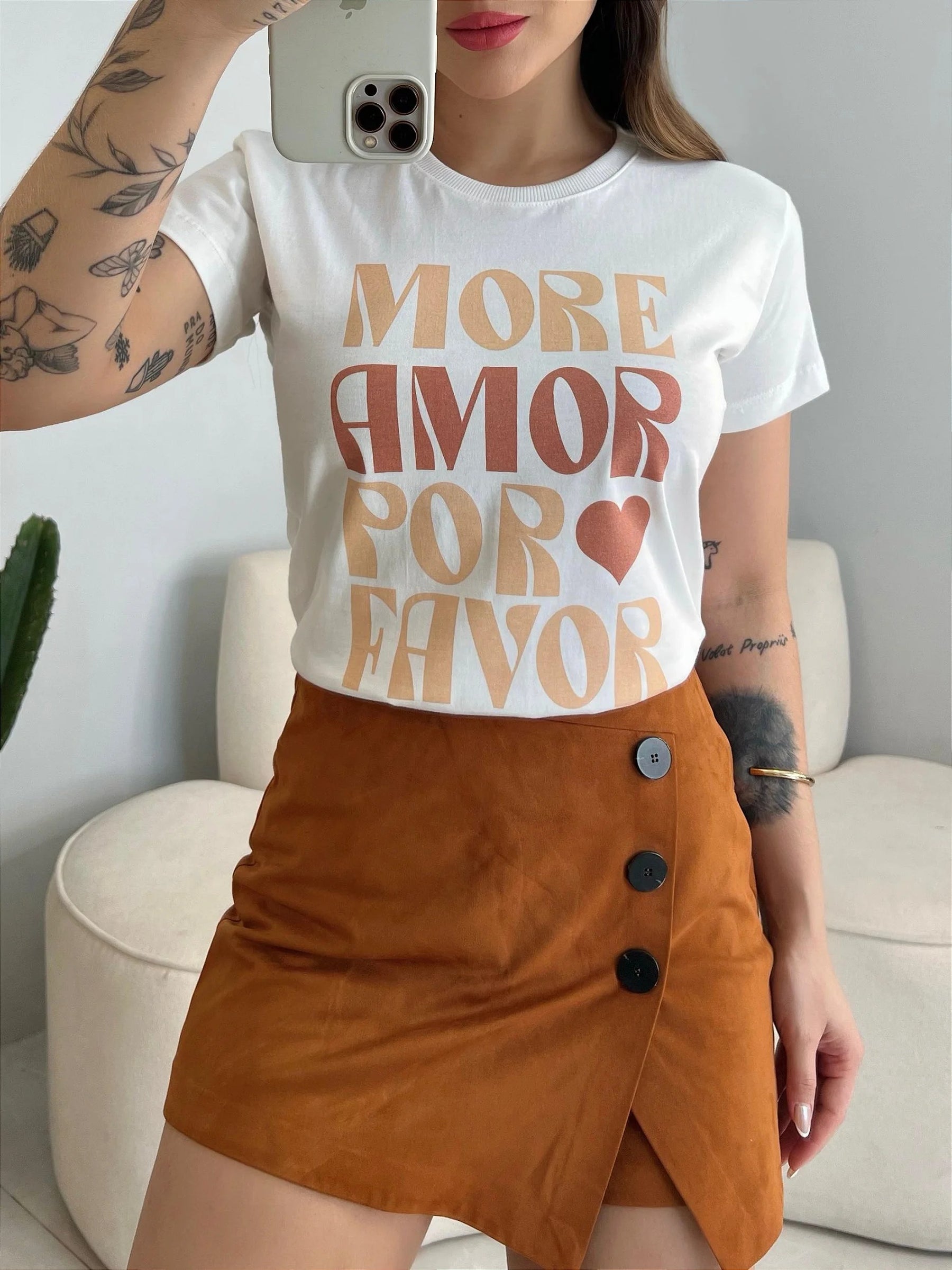 T-SHIRT AMORE AMOR - OFF WHITE
