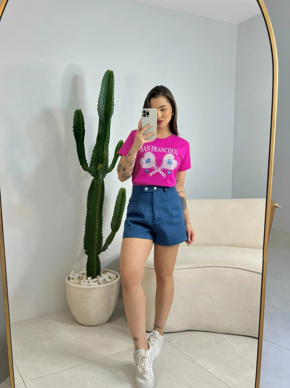 T-SHIRT SAN FRANCISCO C/STRASS - ROSA PENELOPE