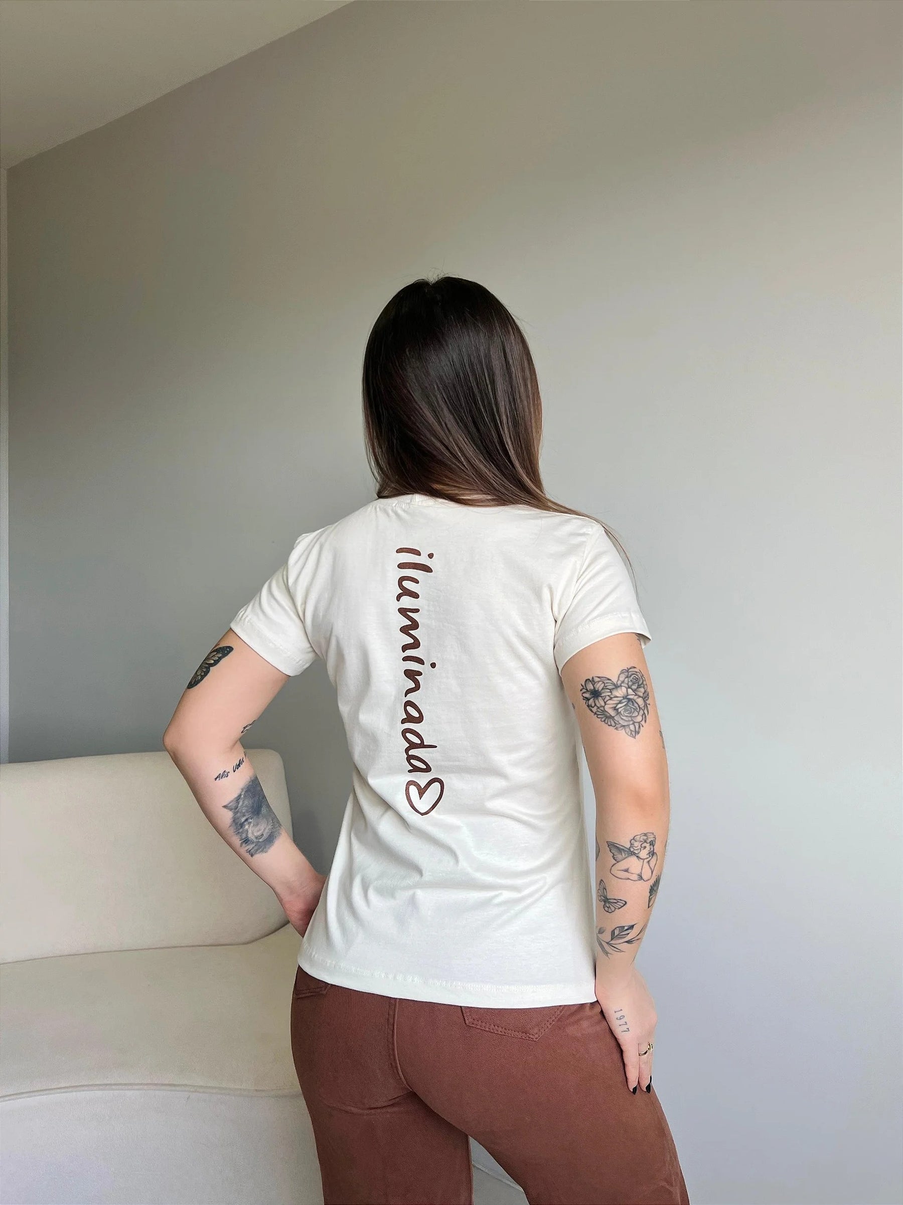 T-SHIRT ILUMINADA - BEGE NATURAL