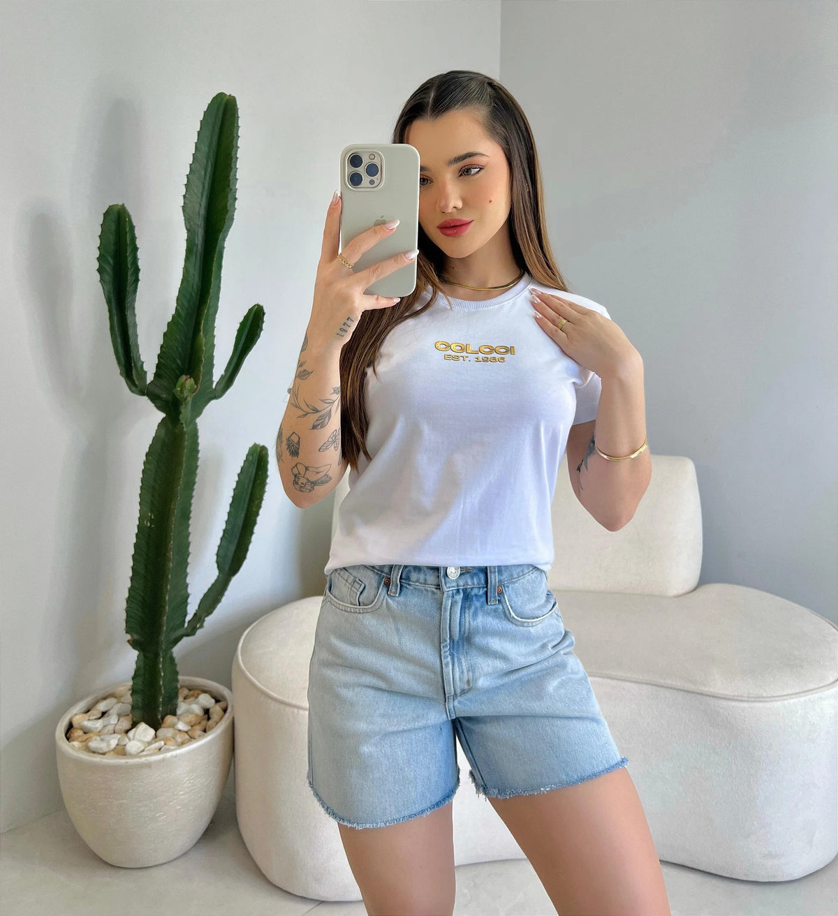 T-SHIRT COLCCI EST.1986 - BRANCO