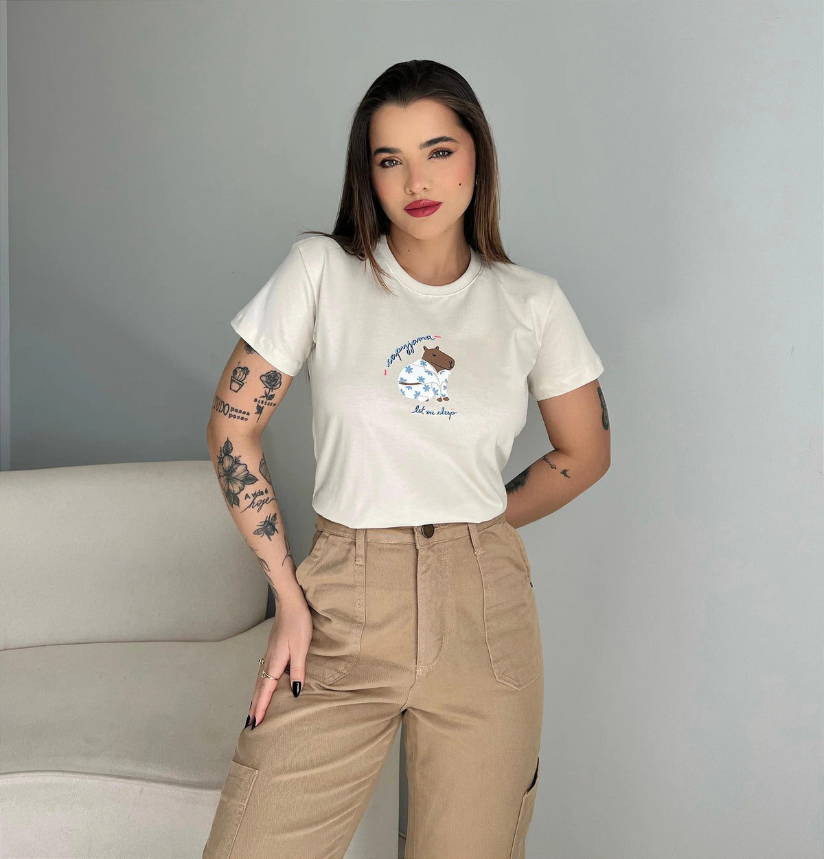 T-SHIRT CAPIJAMA - BEGE NATURAL