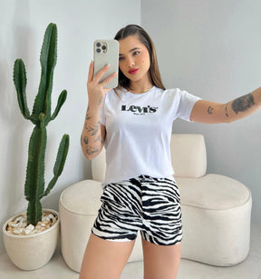 T-SHIRT LEVIS (PRETO) - BRANCO