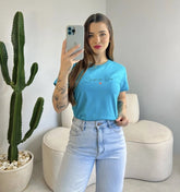 T-SHIRT SEMPRE FOI DEUS - ACQUA BLUE