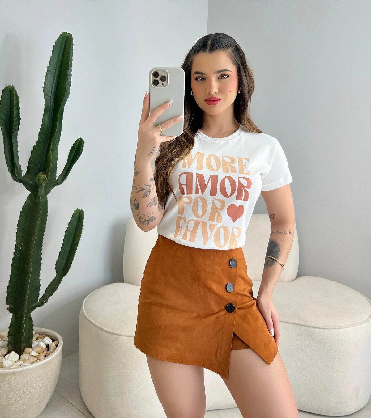 T-SHIRT AMORE AMOR - OFF WHITE