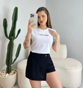 T-SHIRT CALVIN KLEIN ALTO RELEVO - BRANCO