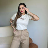 T-SHIRT COLCCI EST 1986 - BEGE NATURAL