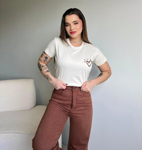 T-SHIRT ILUMINADA - BEGE NATURAL