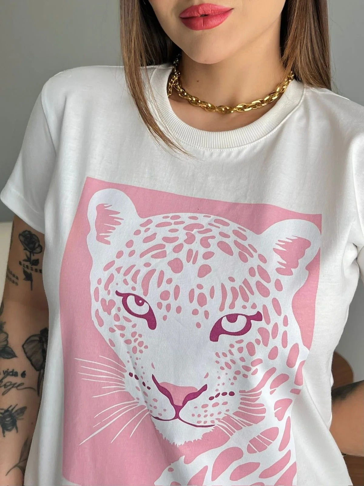 T-SHIRT ONÇA - OFF WHITE