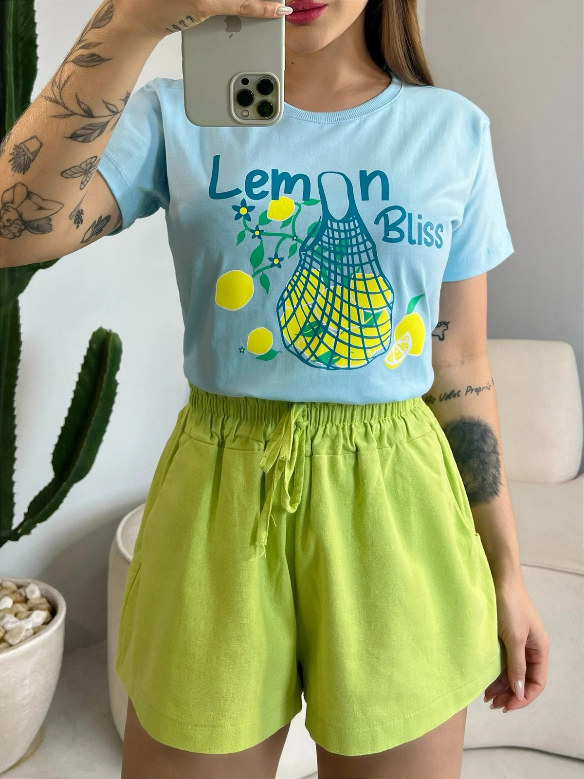 T-SHIRT LEMON BLISS - ALGODÃO DOCE