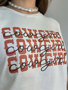 T-SHIRT COWGIRL - BEGE NATURAL