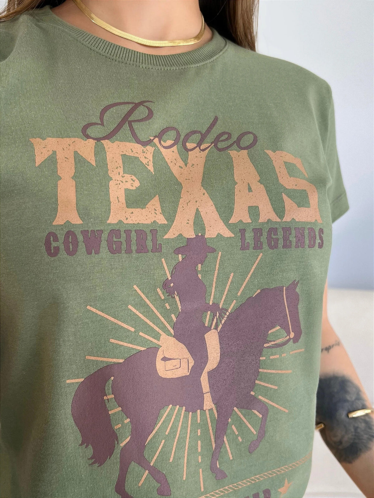 T-SHIRT RODEO TEXAS - FOLHA SECA