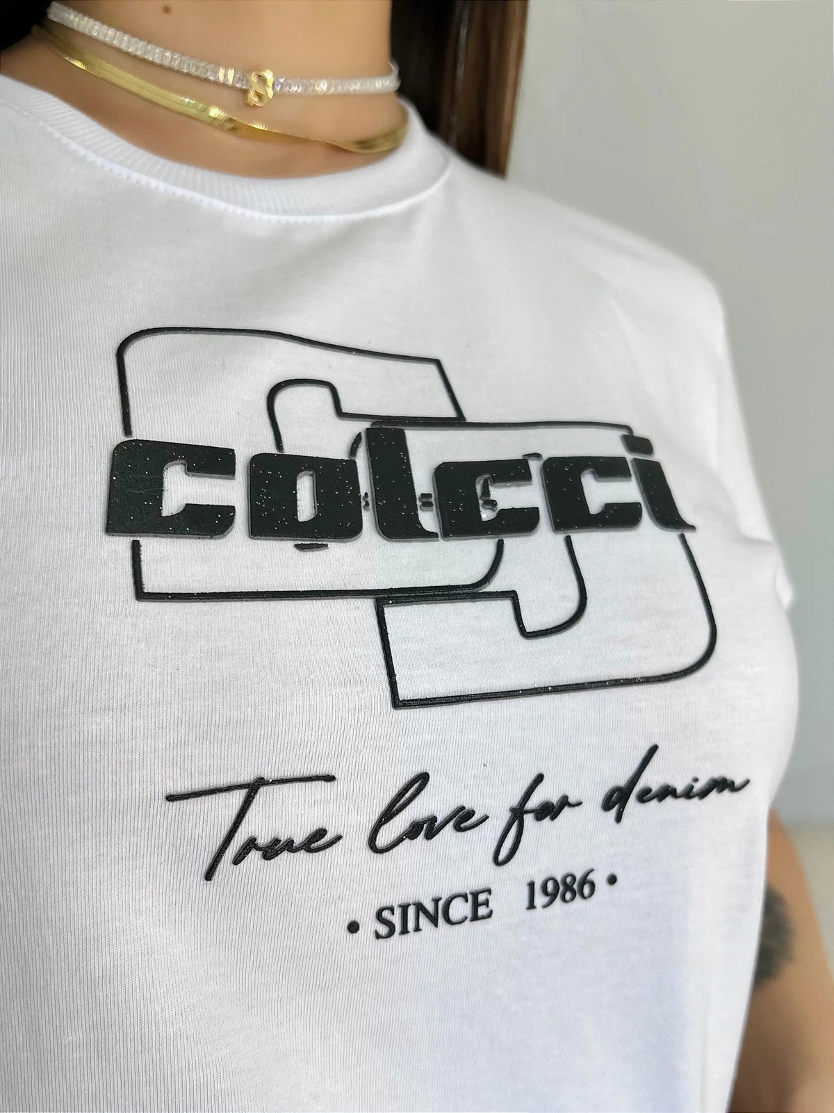 T-SHIRT COLCCI TRUE LOVE - BRANCO