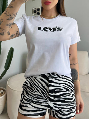 T-SHIRT LEVIS (PRETO) - BRANCO