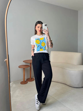 T-SHIRT LIMÕES - OFF WHITE