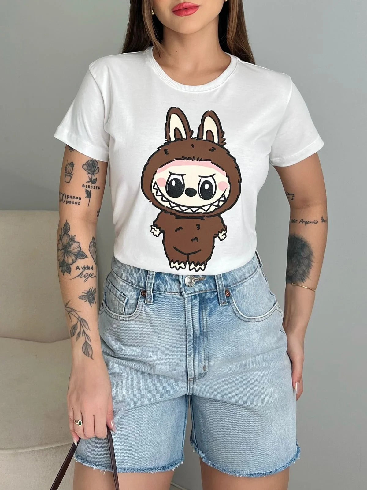 T-SHIRT LABUBU - OFF WHITE